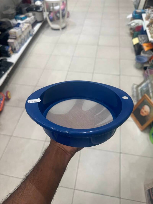 Plastic Blue Flour Strainer - Supplies ***