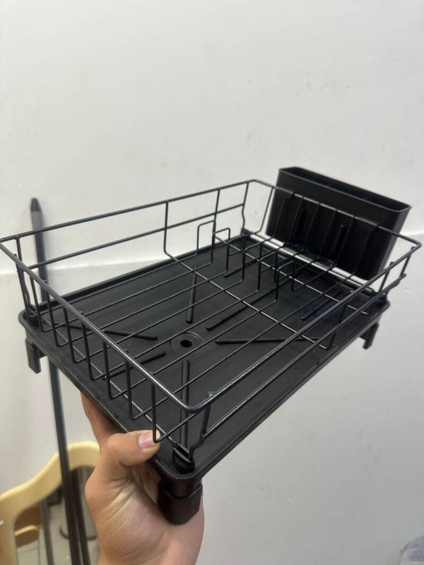 Black Metal Dish Drying Rack - Supplies*