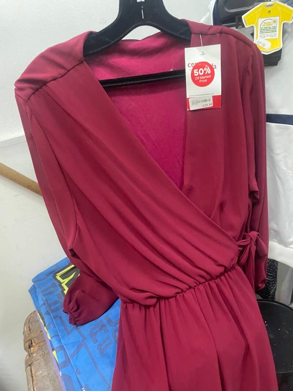 Women Red Evening Dress - Size M/L