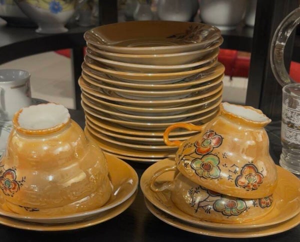 vintage Japanese lusterware tea set - Supplies*