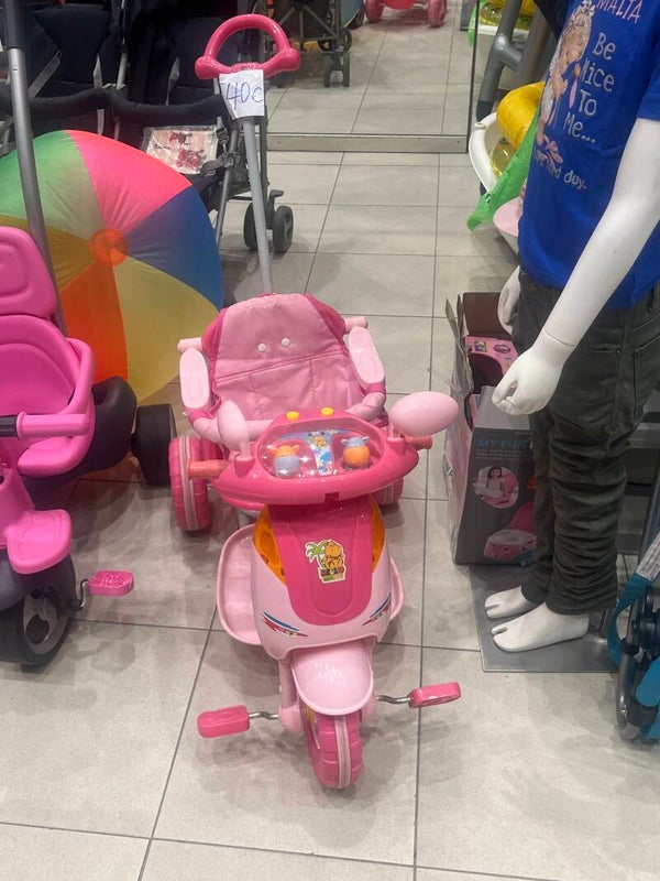 pink and orange kids' scooter-style tricycle - Babies*