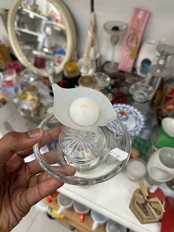 Glass Candle Holder - Candles