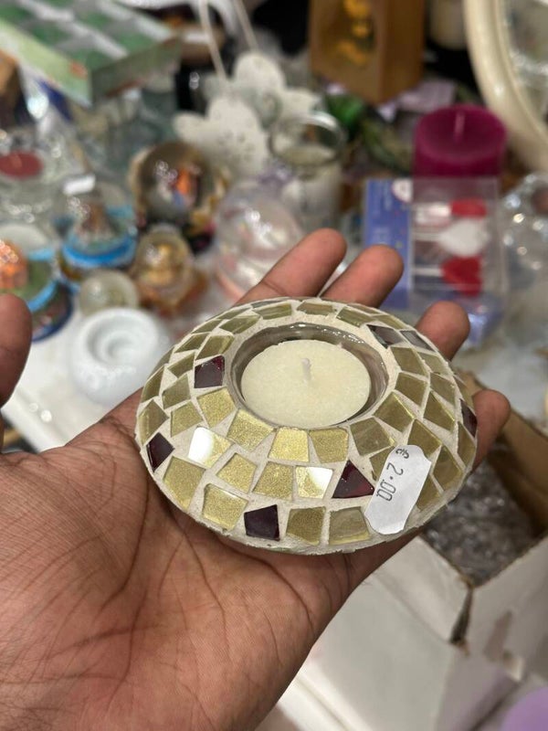 Mosaic Candle Holder - Candles