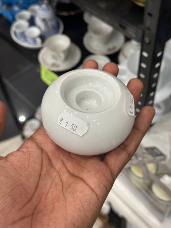 White Porcelain Candle Holder - Candles