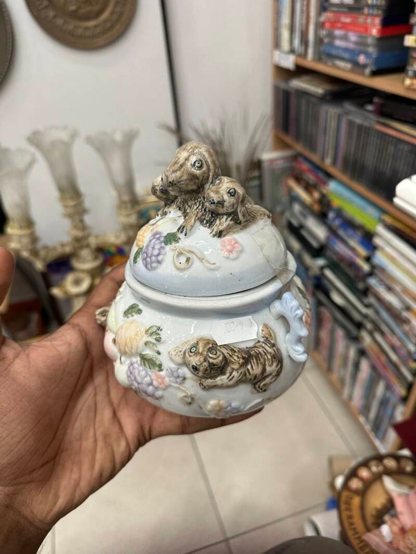 Porcelain Jar For Dog Lovers - Supplies