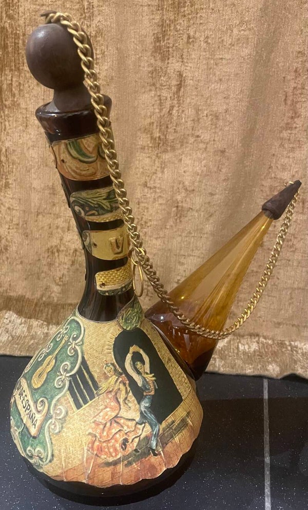 Vintage Spanish Parron Bottle - Decor