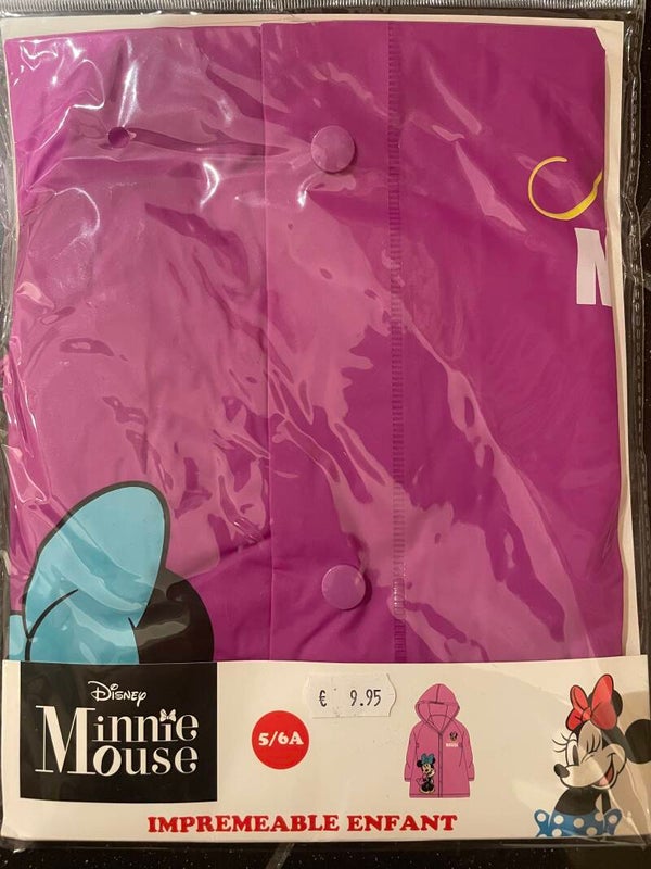 Girls Minnie Raincoat - Size 5/6 Years