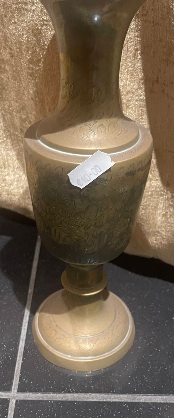 Vintage Brass Vase - Brass