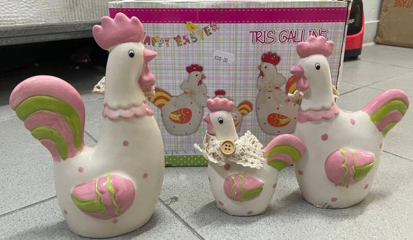 Ceramic Chicken Family - Decor