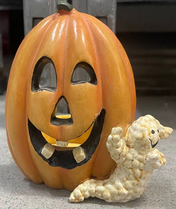 Pumpkin Shaped Candle Holder - Halloween