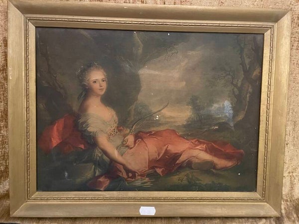 Portrait of Marie Adélaïde of France as Diana by Jean-Marc Nattier Framed Reproduction - Decor