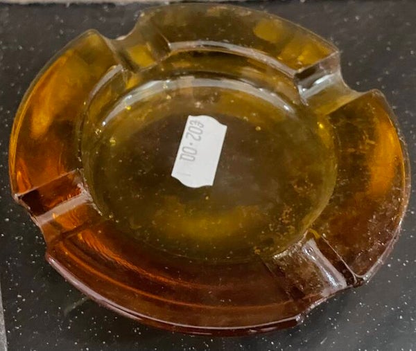 Orange Glass Ashtray - Supplies