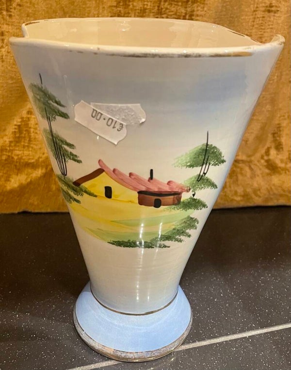 Painted Ceramic Vase - Decor
