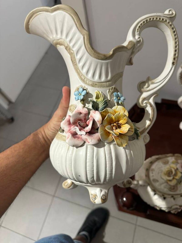 Capodimonte Pitcher Vase - Decor**
