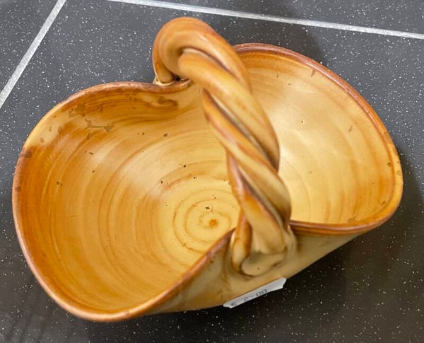 Vintage Ceramic Pottery Basket - Decor