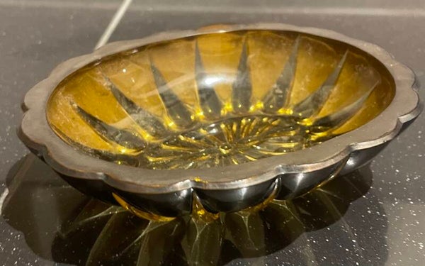 Amber Glass Bowl - Decor
