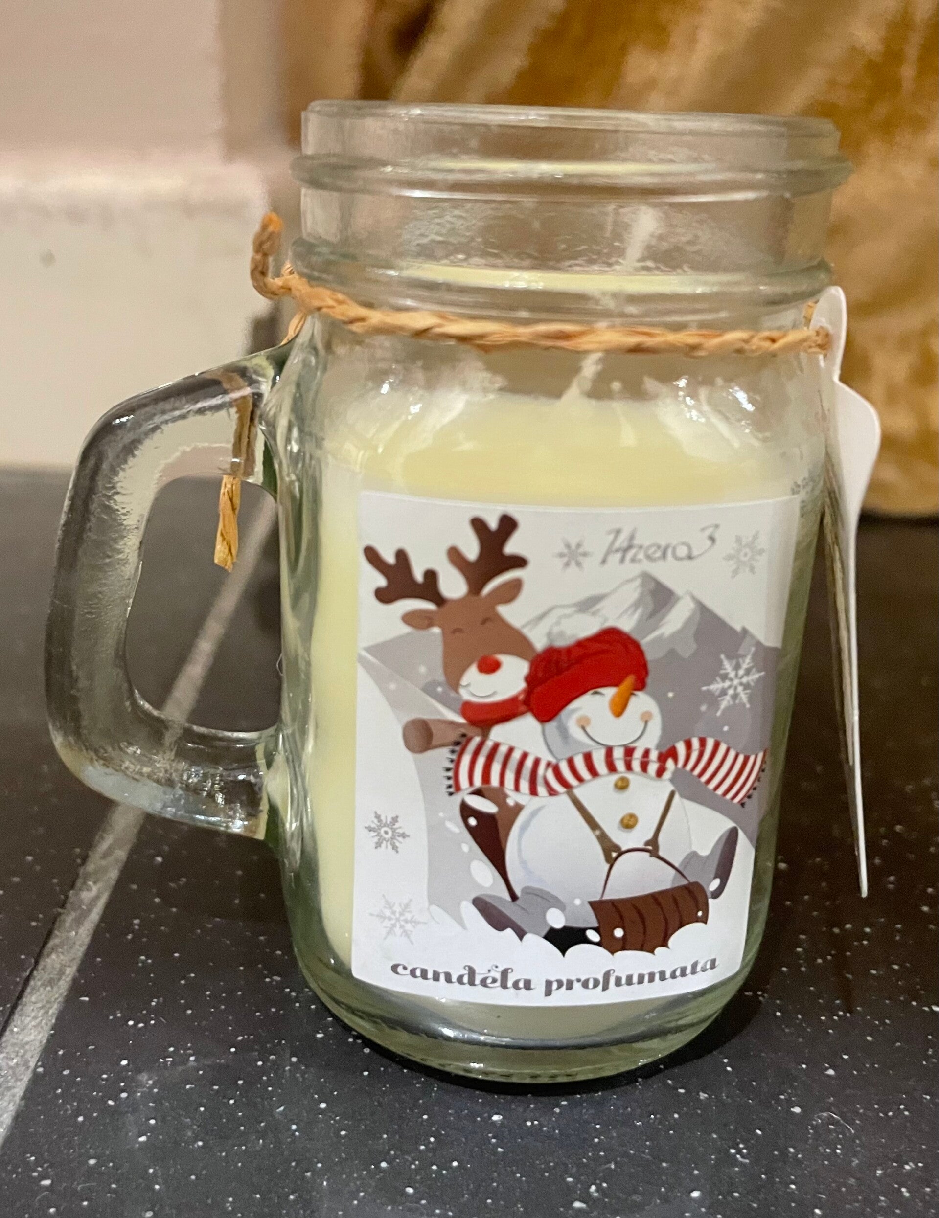 Candle in a Christmas Jar - Christmas