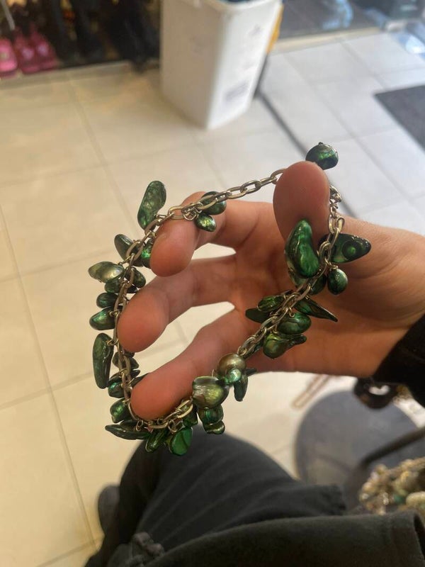 Green Pearl Bracelet- Jewelry
