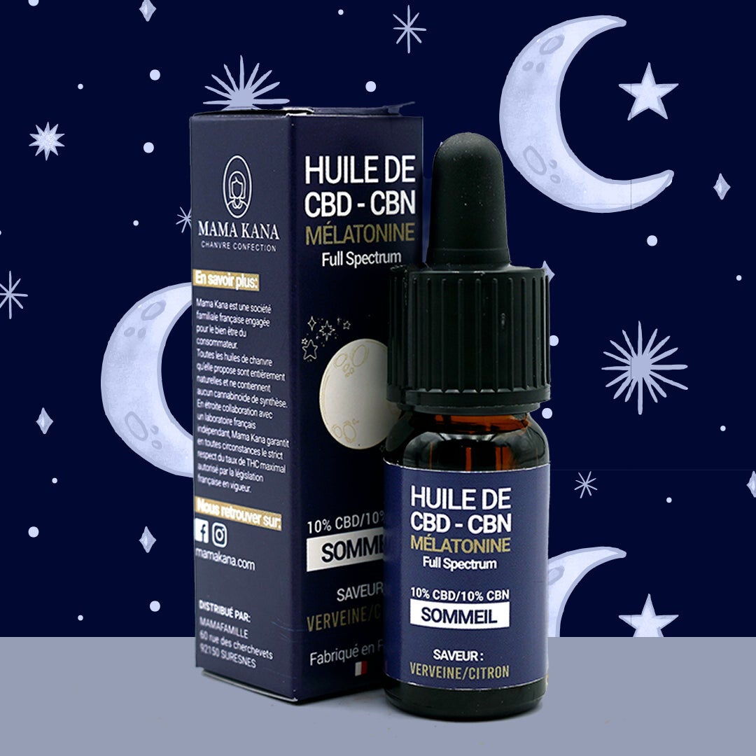 Huile CBD Sommeil avec Mélatonine – Mama Kana