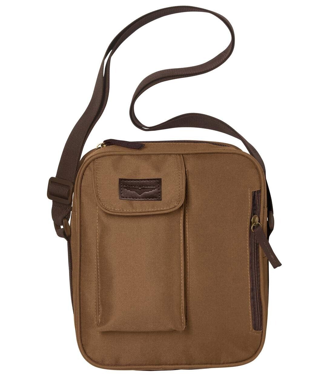 Sac besace multipoches marron