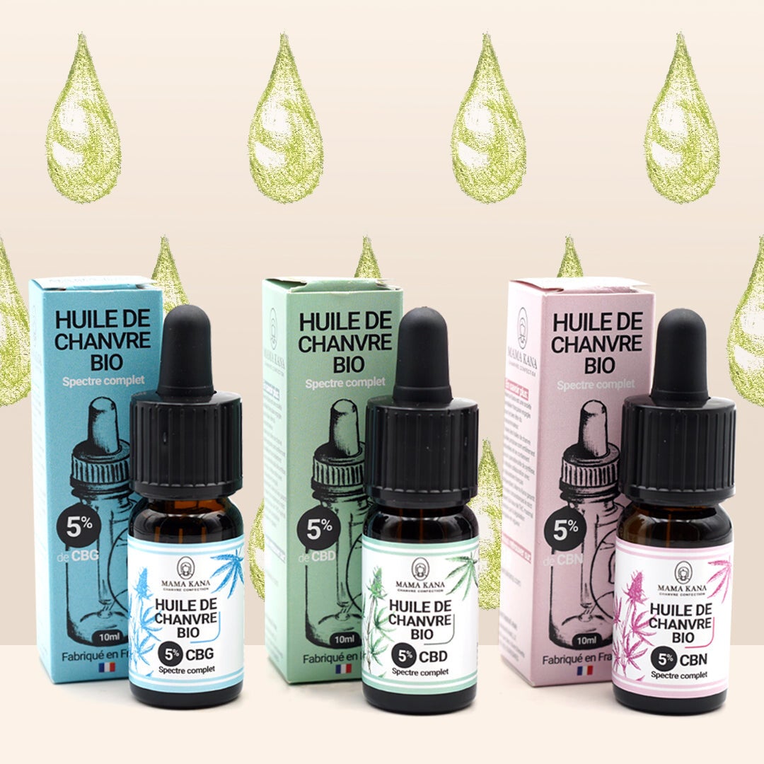Pack Découverte Huiles CBD Mama Kana – Détente, Énergie, Sommeil au naturel