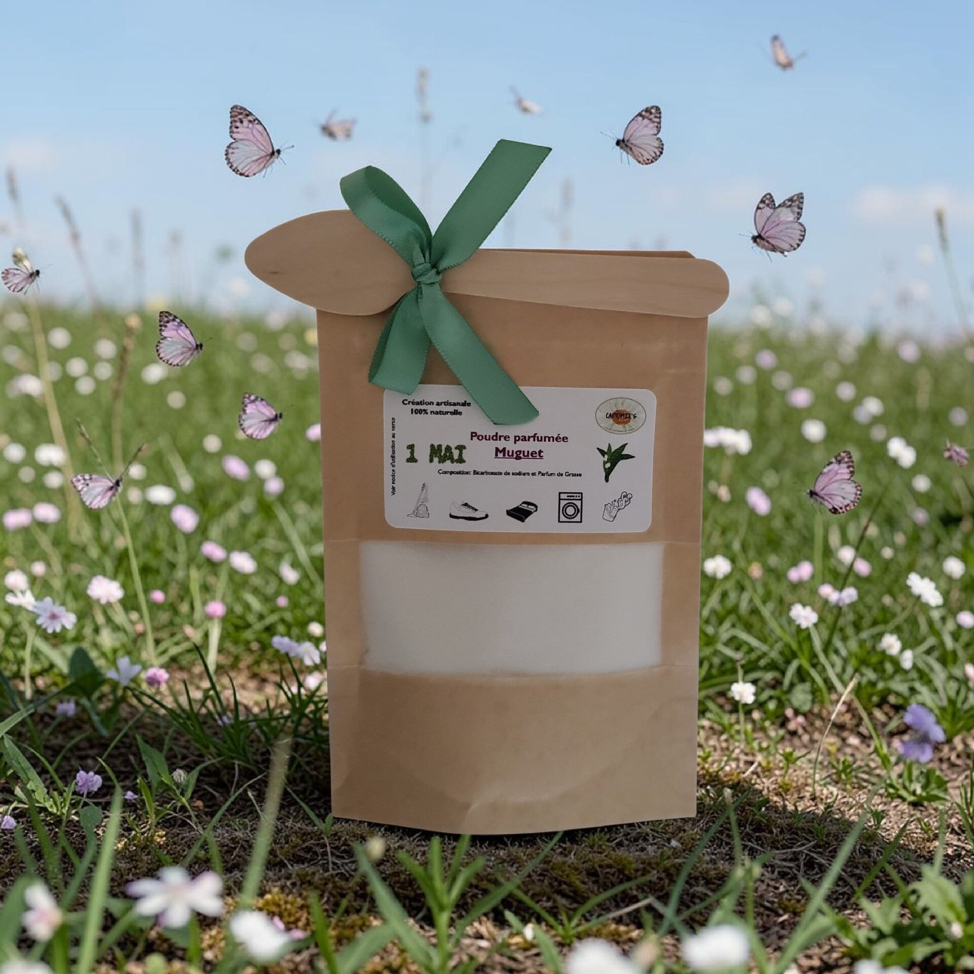 🍀 Poudre parfumée "Muguet" (Fleuri)