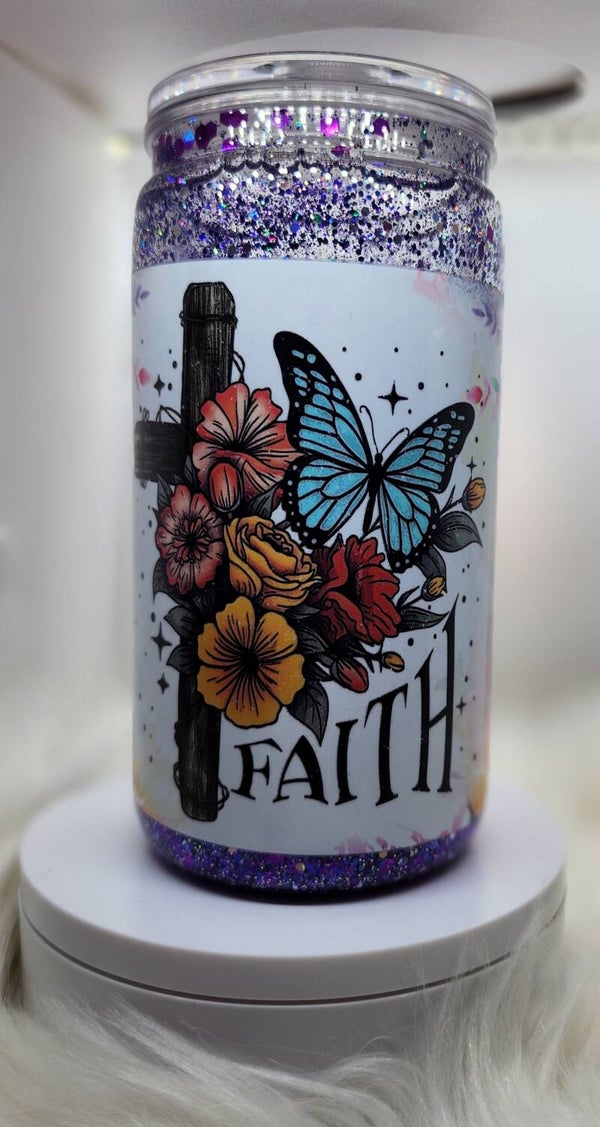 Faith snowglobe tumbler