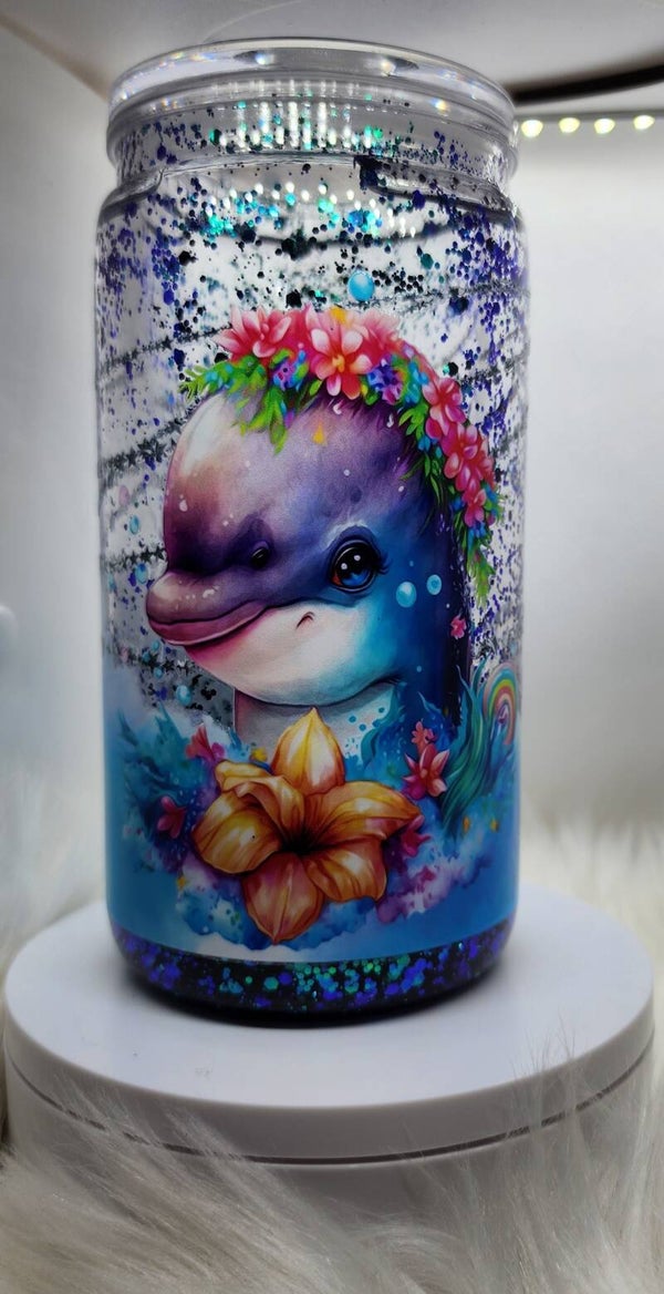 Colorful dolphins
