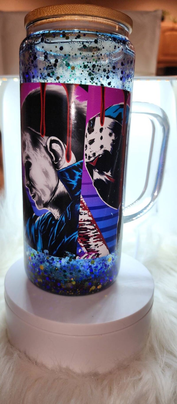 Michael. Jason Horror Snow Globe tumbler