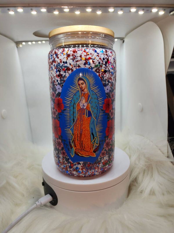 Virgin de  guadalope-red, white, blue
