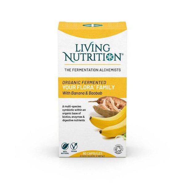 Living Nutrition - Your Flora - Family Gefermenteerde Baobab Banaan Bio - 60 caps.