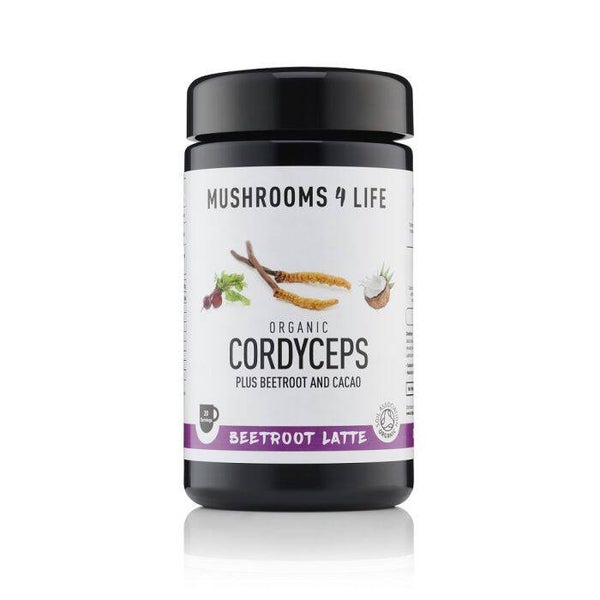 Mushrooms for Life - Cordyceps Rode Biet Paddenstoelen Latte 1000 mg Bio - 130 gr.