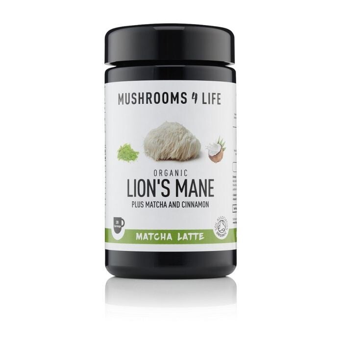 Mushrooms for Life - Lion's Mane Matcha Paddenstoelen Latte 1000 mg. Bio 110 gram