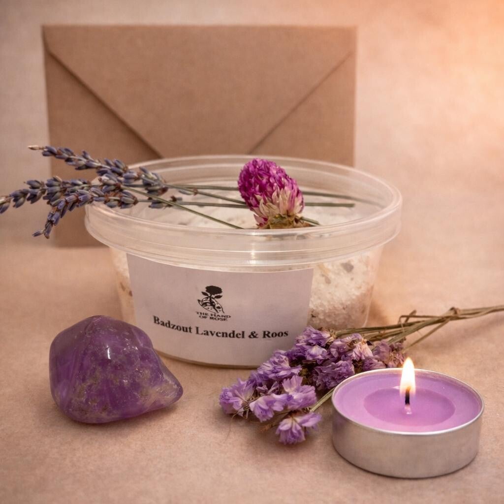 Self Love Set Lavendel & Roos badzout + Amethist