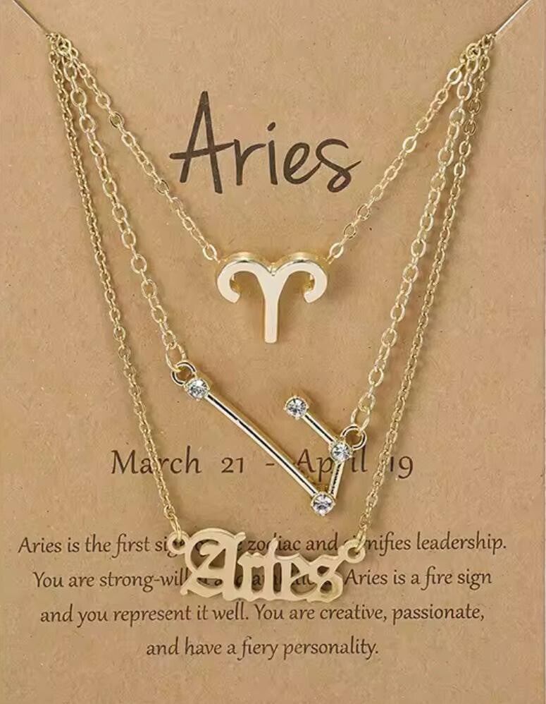 Ram 3 set kettingen goudkleurig