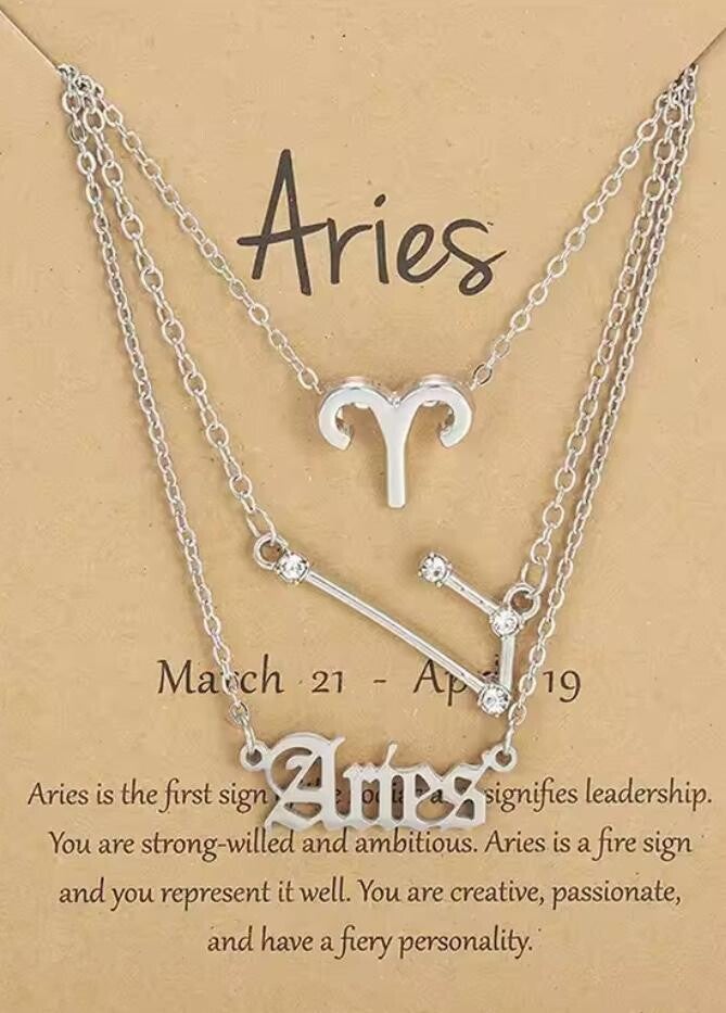 Ram 3 set kettingen zilverkleurig