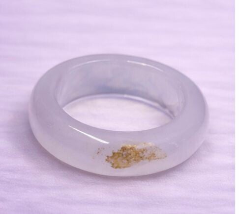 Witte Calcedoon Ring