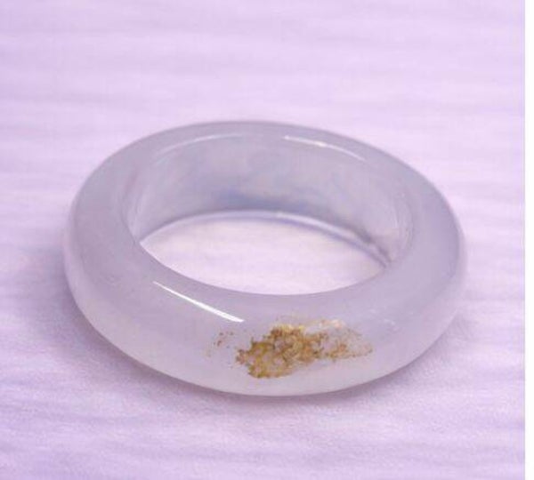 Witte Calcedoon Ring