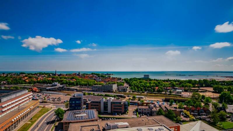 Foto birdseye view Poort van Hoorn