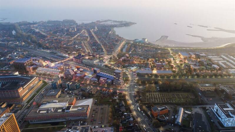 Foto birdseye view Poort van Hoorn