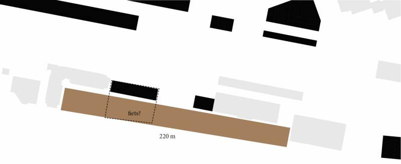 rechthoekig gebouw langs het spoor