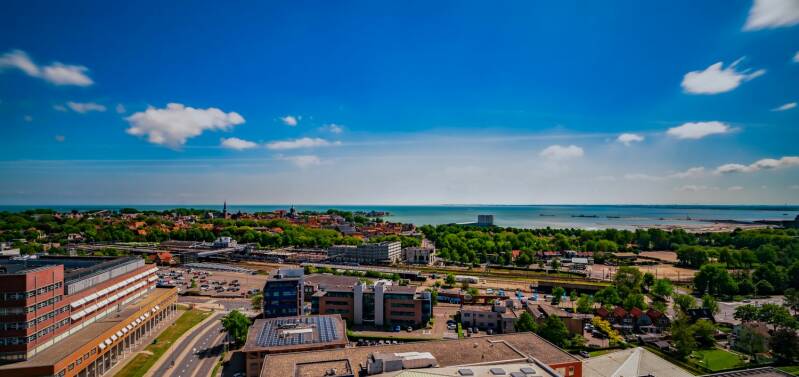 Foto van het gebied Poort van Hoorn vanaf de Toren van Hoorn