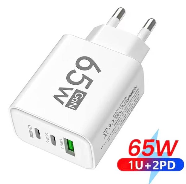 65W USB-C Fast Charger - Charge 50% in 20 Minutes