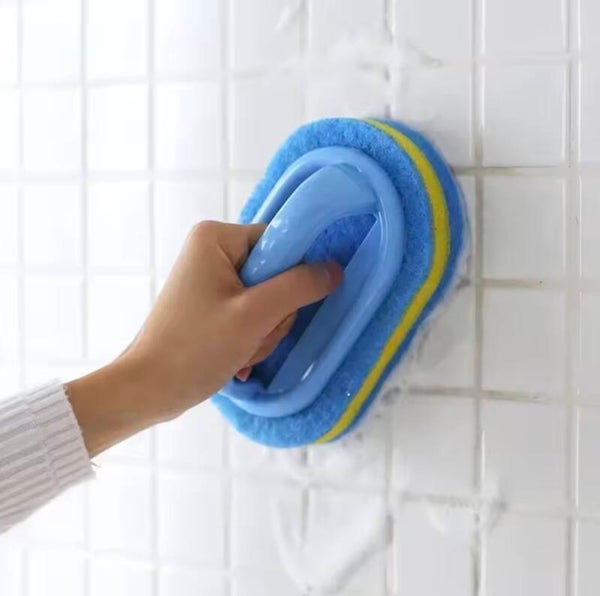 3-in-1 Reinigingsspons met Handgreep – Keuken, Badkamer & Tegels