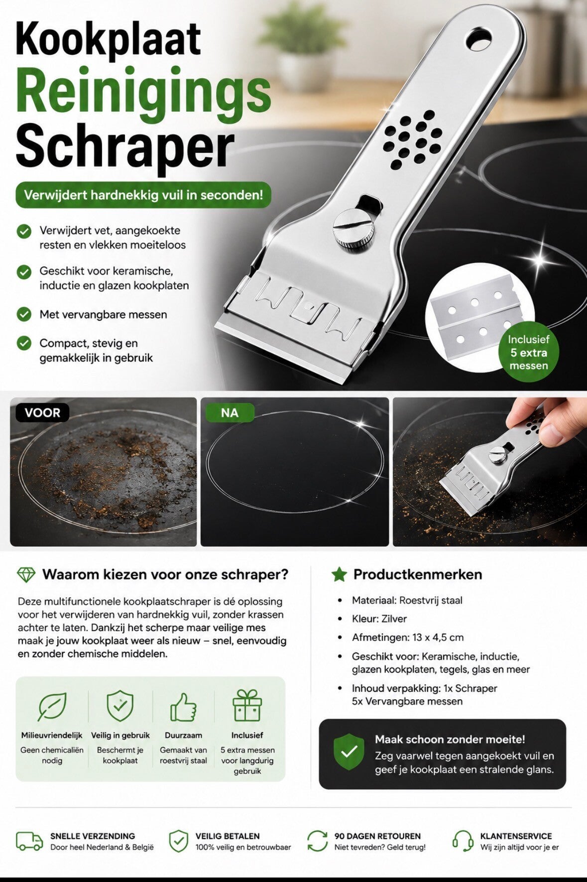 Kookplaatschraper