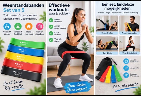 Weerstandsbanden – Set van 3