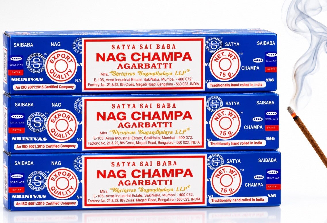 Satya Nag Champa Wierookstokjes 15g - Origineel - 3 Pack Voordeelbundel