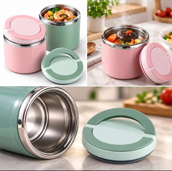 RVS Thermos Lunchbox 630ml / 1000ml - Warmtehoudende Soepcontainer - Geïsoleerde Voedselpot