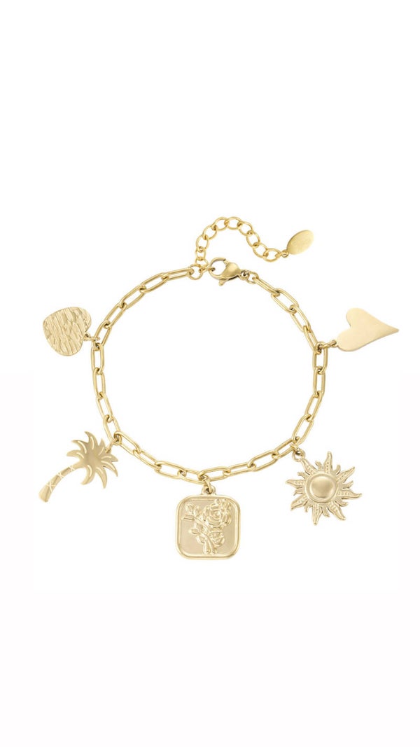 Chain palmboom armband