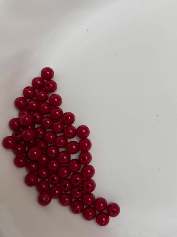60 lossen kralen rood